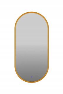 Kúpeľňové zrkadlo - Zrkadlo Lawabo, nástenný nábytok, oválne, rám MDF, 450 x 800 mm